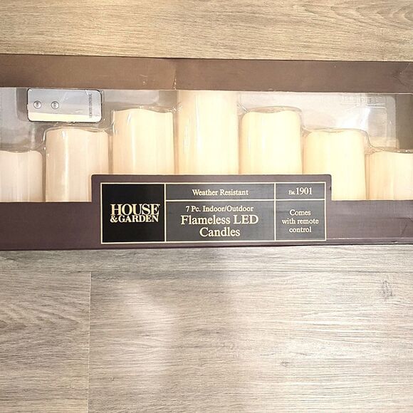 House & Garden Weather Resistant 7-PC Indoor/Outdoor LED Flameless Candles - Picture 4 of 8